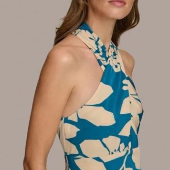 Donna Karan Women's Floral-Print Halter-Neck Dress - Picture 2 of 6